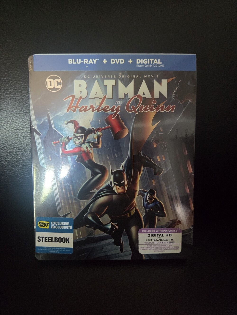 Best Buy Exclusive DC Batman & Harley Quinn Steelbook Blu Ray Sealed
